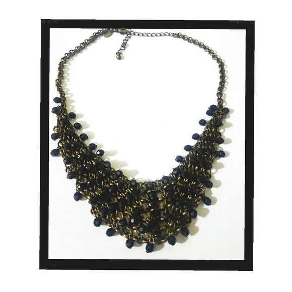 Black vintage chocker style necklace - Picture 1 of 1